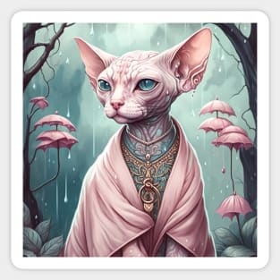 Glimmering Alien Sphynx Sticker